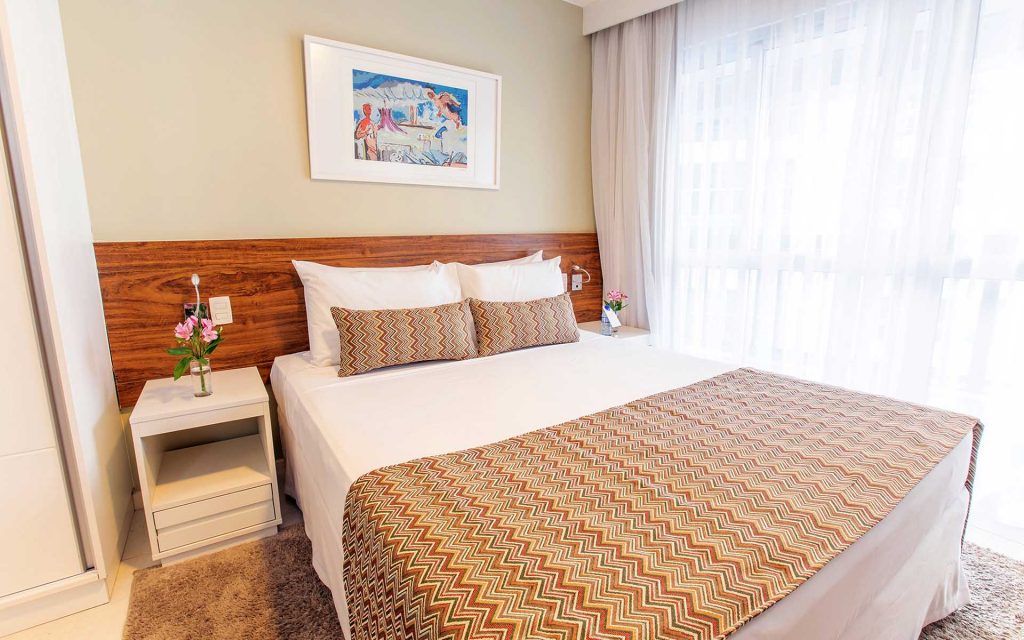 quarto de luxo do hotel fusion hplus em brasilia
