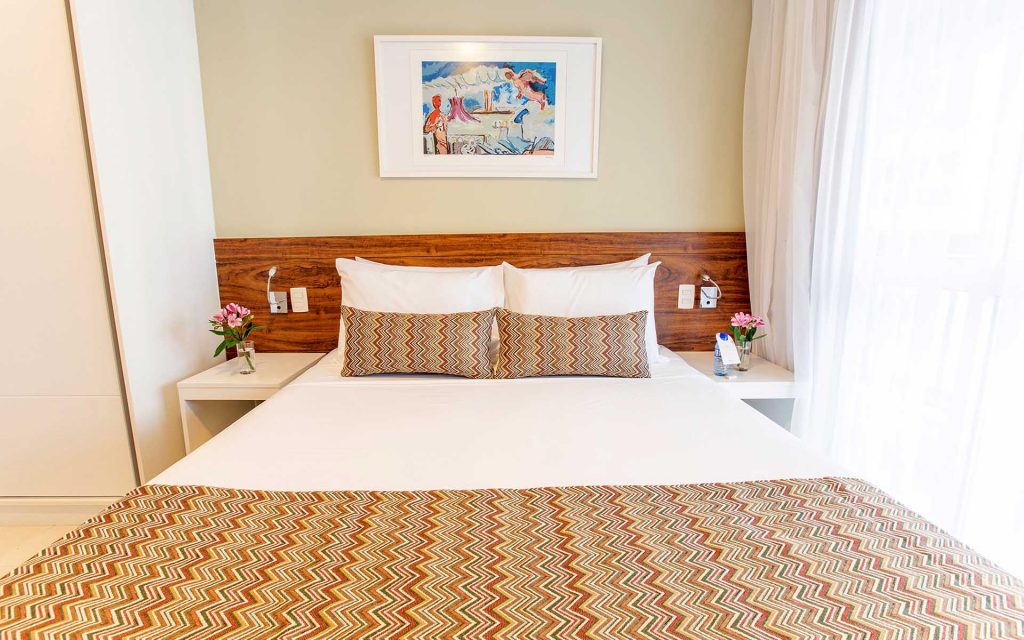 quarto de luxo do hotel fusion hplus em brasilia