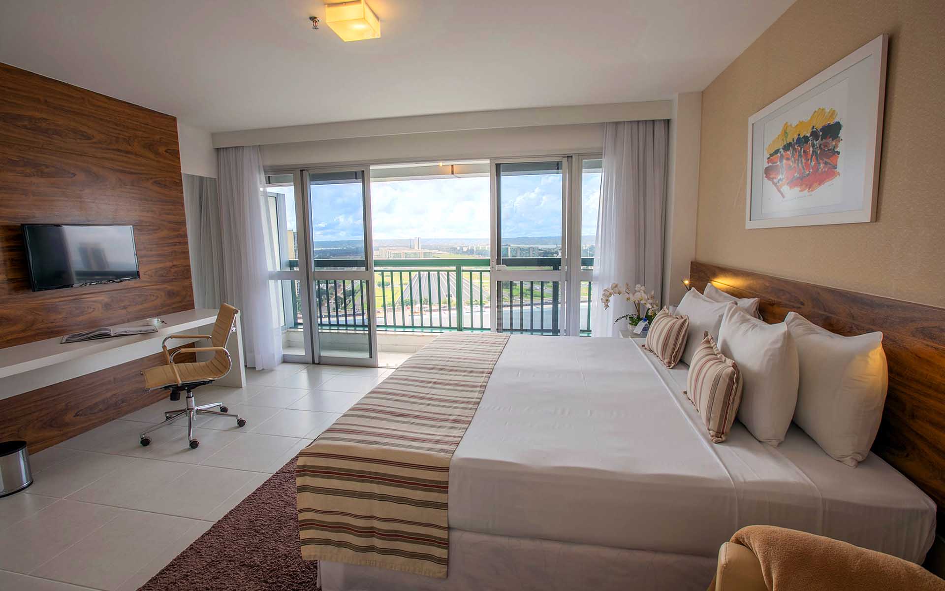 suite luxo view hotel vision hplus em brasilia