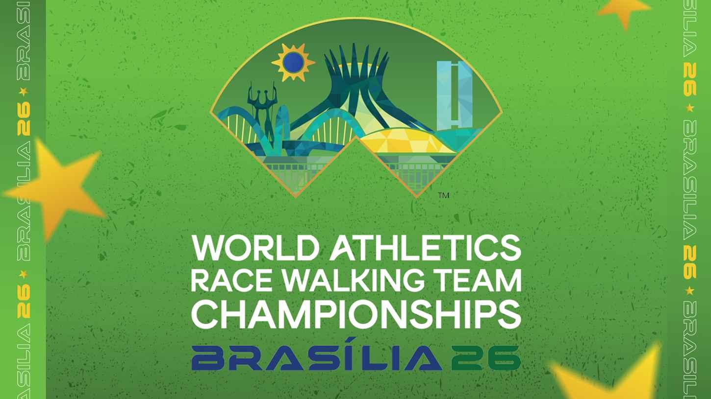 Mundial de Marcha Atlética por Equipes 2026 em Brasília logomarca oficial do evento