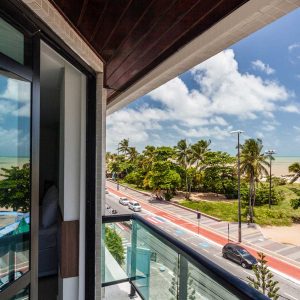 quarto luxo com vista para o mar do hotel joão pessoa hplus beach